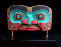 Human Face Panel Mask on Stand