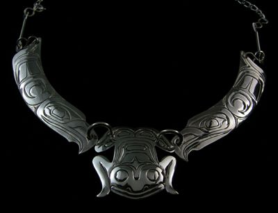 Frog Choker with Eagle Wings